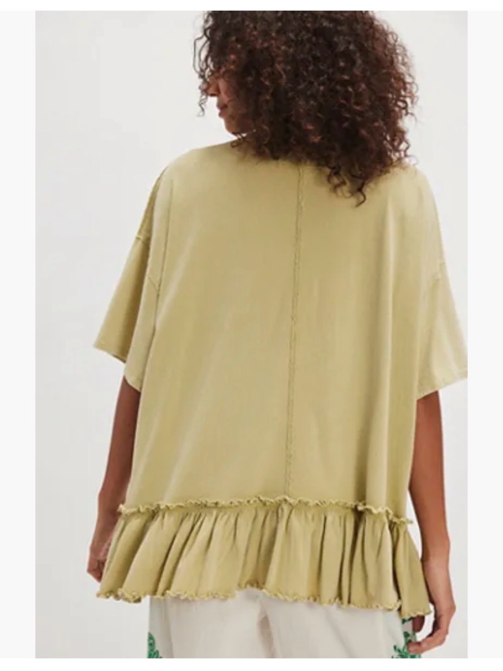 Free People We the Free Why Yes Tee in light green XS